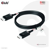 Club 3D DisplayPort 2.1 Bi-Directional VESA DP80 Certified Kabel 4K 240 Hz Zwart, 1,2 meter