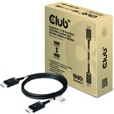 Club 3D Displayport 2.1 VESA DP80 gecertificeerde kabel male-male Zwart, 1,2 meter, 4K 240Hz, 8K 60Hz, 80Gbps