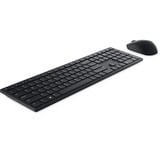 Dell Professioneel draadloos toetsenbord en muis - KM5221W, desktopset Zwart, EU lay-out (QWERTY), 1600 dpi