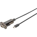 Digitus 9-pin serieel naar USB-C kabel Zwart, 1 meter
