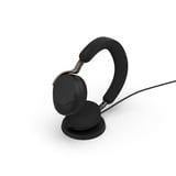 Jabra Evolve3 75 on-ear headset Zwart, Microsoft Teams (MS), Link390 USB-A