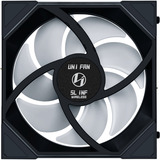 Lian Li UNI FAN SL-INFINITY 140 Wireless Reverse Blade RGB case fan Zwart, 140 x 142 x 28 mm, PWM