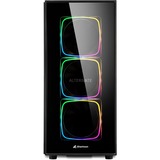 Sharkoon TG6 RGB midi tower behuizing Zwart | 4x USB-A | RGB | Tempered Glass