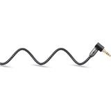 goobay Plus Audio 3,5 mm aux stereoverbindingskabel 90° Zwart/zilver, 3 meter