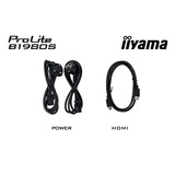 iiyama ProLite B1980S-B1 19" monitor Zwart, 75 Hz, HDMI, DisplayPort