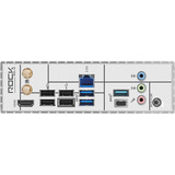 ASRock B850 ROCK WIFI 7 socket AM5 moederbord Zwart/zilver, RAID, 2.5Gb-LAN, Wi-Fi 7, BT, Sound, ATX