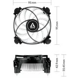 Arctic Alpine 17 LP cpu-koeler Zwart/wit, 4-pins PWM fan-connector