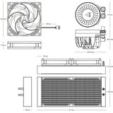 Arctic Liquid Freezer III 280 waterkoeling Zwart, 4-pins PWM