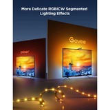 Govee TV Backlight 3 Lite verlichting Zwart, 2,4GHz-wifi + Bluetooth, voor 75 - 85 inch tv's