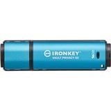 Kingston IronKey Vault Privacy 50 16 GB usb-stick Lichtblauw/zwart, USB-A 3.2 Gen 1 (5 Gbit/s)