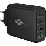 goobay 100W GaN USB-C PD Multiport snellader Zwart, 3x USB-C, 1x USB-A
