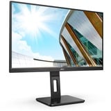 AOC 24P2QM 23.8" monitor Zwart, 2x HDMI, 1x Displayport, DVI-D, VGA, USB-A 3.2, USB-B 3.2