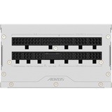 GIGABYTE AORUS ELITE GP-AE850PM PG5 ICE, 850 Watt voeding  Wit, 6x PCIe, 1x 12VHPWR, Kabelmanagement