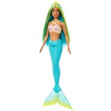 Mattel Barbie Zeemeerminpop met blauw en geel haar en turquoise staart 