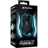 Sharkoon SHARK Force II gaming muis Grijs, 400 - 4200 dpi, Meerkleurige leds