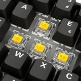 Sharkoon SKILLER SGK50 S4 Gen2 PBT RGB mechanisch gaming toetsenbord Zwart, BE lay-out (AZERTY), Gateron G Pro 3.0 Yellow, 60%, Hot-swappable
