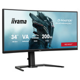 iiyama G-Master Red Eagle GCB3484WQSU-B2 34" Curved UltraWide gaming monitor Zwart, 1x DisplayPort, 2x HDMI, 2x USB-C, 2x USB-A