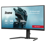 iiyama G-Master Red Eagle GCB3484WQSU-B2 34" Curved UltraWide gaming monitor Zwart, 1x DisplayPort, 2x HDMI, 2x USB-C, 2x USB-A