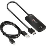 Club 3D HDMI + Micro-USB naar USB-C adapter Zwart