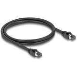 DeLOCK Patchkabel S/FTP, RJ-45 met Cat.8.1 Zwart, 1 meter
