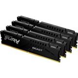 Kingston FURY 128 GB DDR5-5600 Quad-Kit werkgeheugen Zwart, KF556C40BBK4-128, Fury Beast, XMP