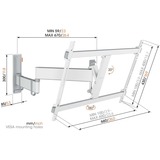 Vogels COMFORT TVM 3645 Draaibare tv-beugel wandmontage  Wit, 40-77"