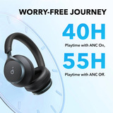 Anker Soundcore Space One over-ear hoofdtelefoon Zwart, Bluetooth