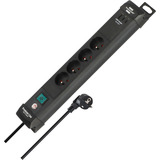 Brennenstuhl Premium-Line 4-voudige stekkerdoos met USB stekkerdoos Zwart, 4x stekker, 1x USB-A, 2x USB-C