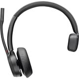 HP Poly Voyager 4310-M TC on-ear headset Zwart, Incl. BT700 USB-C-adapter + oplaadstandaard