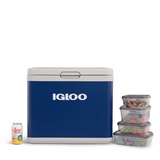 Igloo IH45 AC/DC hybride koelbox Donkerblauw/wit, 43 liter