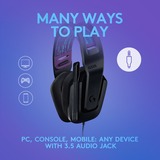 Logitech G335 Wired over-ear gaming headset Zwart, Pc, PlayStation 4, PlayStation 5, Xbox One, Xbox Series X|S, Nintendo Switch