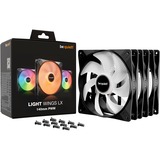 be quiet! Light Wings LX PWM RGB case fans Zwart, 3 stuks, 140 x 140 x 25 mm