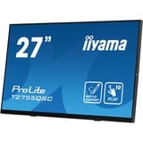 iiyama ProLite T2755QSC-B1 27" touchscreen monitor Zwart, Touch, HDMI, DisplayPort, USB, Audio 