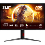 AOC U32G4U 31.5" 4K UHD gaming monitor Zwart, 2x HDMI, 1x DisplayPort, USB-A, USB-B, 160 Hz