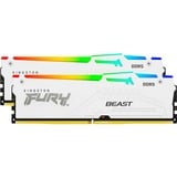 Kingston FURY Beast RGB 64 GB DDR5-6000 (2x 32 GB) werkgeheugen Wit, KF560C30BWEAK2-64, XMP 3.0, EXPO 1.1