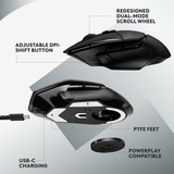 Logitech G502 X LIGHTSPEED Wireless gaming muis Zwart, 100 - 25.600 dpi, RGB leds