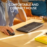 Logitech MK295 Silent Wireless Keyboard and Mouse Combo, desktopset Zwart, US-International