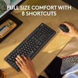 Logitech MK295 Silent draadloze desktopset Zwart, US-International lay-out (QWERTY), 100%