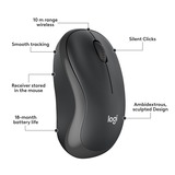 Logitech MK295 Silent draadloze desktopset Zwart, US-International lay-out (QWERTY), 100%