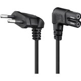 goobay Cable EuroPlug Angled Both Ends kabel Zwart, 1 meter, 90°