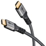 goobay Plus High-Speed HDMI-kabel met Ethernet Grijs, 2 meter