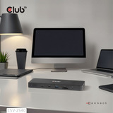 Club 3D 14-1 USB-C Quad Display Dockingstation Zwart