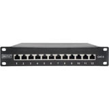 Patchp. 10" Cat.6 12port 1HE patchpaneel