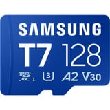 Samsung T7 microSD 128 GB geheugenkaart Blauw, UHS-I U3, Class 10, V30