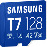 Samsung T7 microSD 128 GB geheugenkaart Blauw, UHS-I U3, Class 10, V30