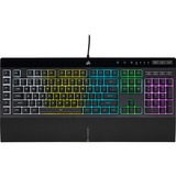 Corsair K55 RGB PRO gaming toetsenbord Zwart, US lay-out (QWERTY), Membraan, 100%, RGB leds