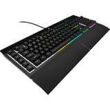 Corsair K55 RGB PRO gaming toetsenbord Zwart, US lay-out (QWERTY), Membraan, 100%, RGB leds