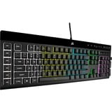 Corsair K55 RGB PRO gaming toetsenbord Zwart, US lay-out (QWERTY), Membraan, 100%, RGB leds