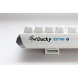 Ducky One 3 RGB TKL, gaming toetsenbord Wit, BE Lay-out, Cherry MX Silent Red, RGB leds, TKL, ABS