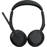 Jabra Evolve2 55 on-ear headset Zwart, Microsoft Teams, USB-A, Link380a